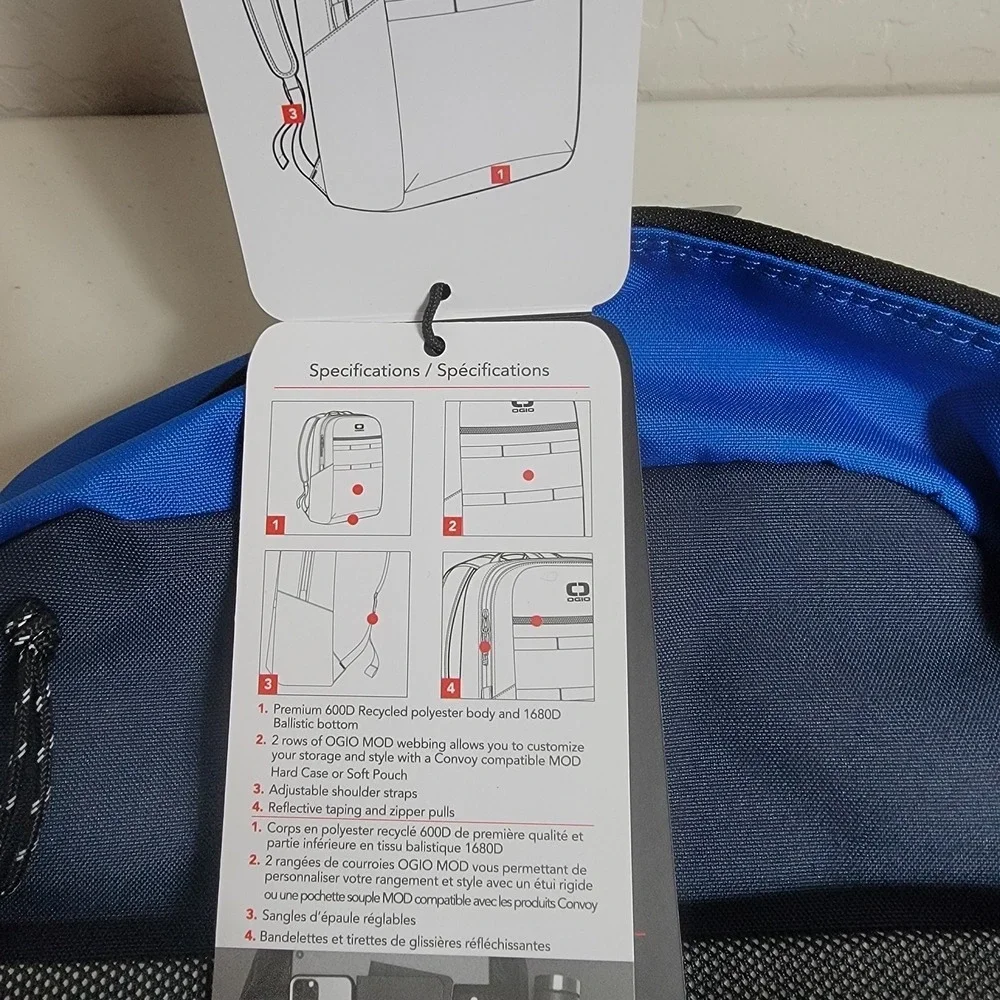 Ogio Alpha Lite Convoy Backpack 21.5L Troon Golf Blue w Black Trim - NEW